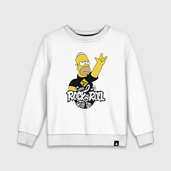 Свитшот хлопковый детский Rock n Roll, цвет: белый