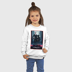 Свитшот хлопковый детский Cyberpunk 2077, цвет: белый — фото 2