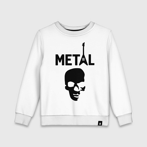 Детский свитшот Metal Skull / Белый – фото 1