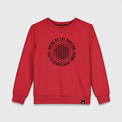 Свитшот хлопковый детский BRING ME THE HORIZON, цвет: красный
