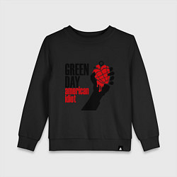 Свитшот хлопковый детский Green Day: American idiot, цвет: черный