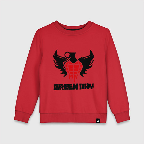 Детский свитшот Green Day: Wings / Красный – фото 1