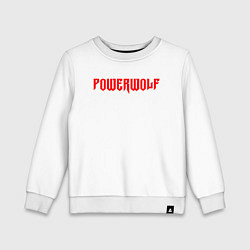 Свитшот хлопковый детский POWERWOLF, цвет: белый