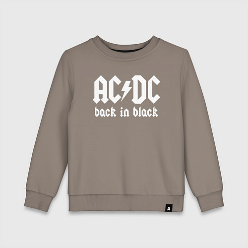 Детский свитшот ACDC BACK IN BLACK / Утренний латте – фото 1
