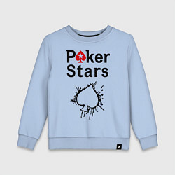 Свитшот хлопковый детский Poker Stars, цвет: мягкое небо