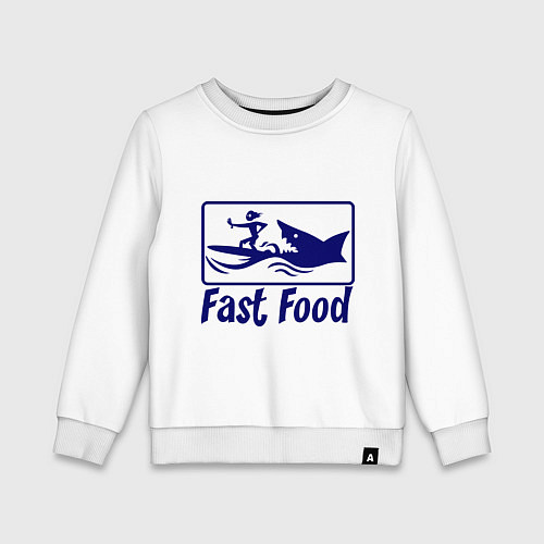 Детский свитшот Shark fast food / Белый – фото 1