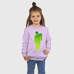 Свитшот хлопковый детский Billie Eilish: Green Manikin, цвет: лаванда — фото 2