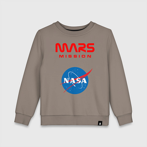 Детский свитшот Nasa Mars mission / Утренний латте – фото 1