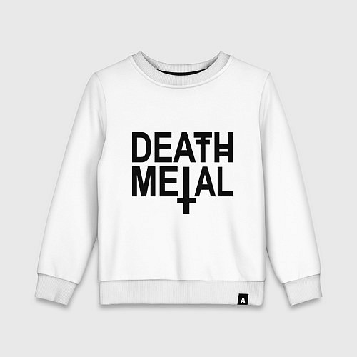 Детский свитшот Death Metal / Белый – фото 1