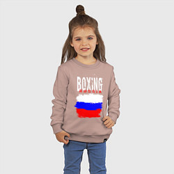 Свитшот хлопковый детский Бокс Россия, цвет: пыльно-розовый — фото 2