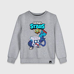 Свитшот хлопковый детский BRAWL STARS 8-BIT, цвет: меланж