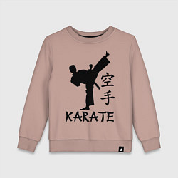 Свитшот хлопковый детский Karate craftsmanship, цвет: пыльно-розовый