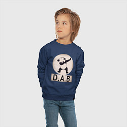 Свитшот хлопковый детский DAB Panda, цвет: тёмно-синий — фото 2