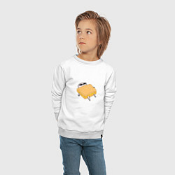 Свитшот хлопковый детский Сэндвич Кетнипз, цвет: белый — фото 2