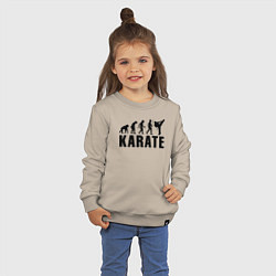Свитшот хлопковый детский Karate Evolution, цвет: миндальный — фото 2