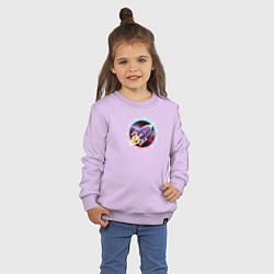 Свитшот хлопковый детский SPACE ROCKET, цвет: лаванда — фото 2