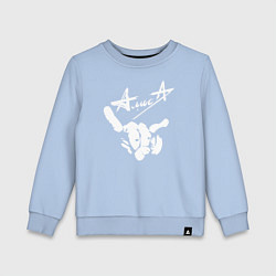 Свитшот хлопковый детский АлисА, цвет: мягкое небо