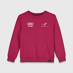 Свитшот хлопковый детский Audi Quattro, цвет: маджента