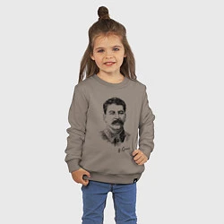 Свитшот хлопковый детский Товарищ Сталин, цвет: утренний латте — фото 2