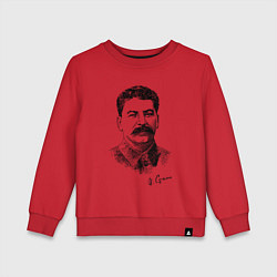 Свитшот хлопковый детский Товарищ Сталин, цвет: красный