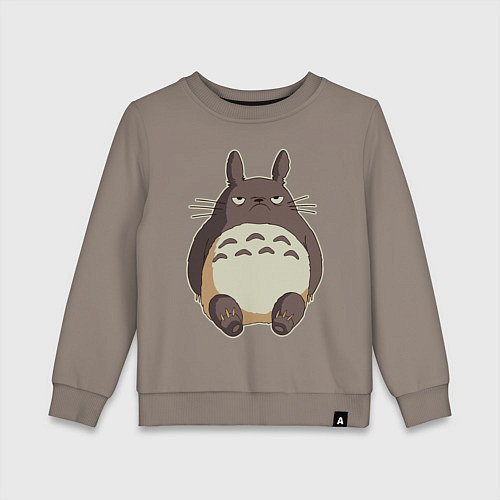 Детский свитшот Грустный Тоторо / Утренний латте – фото 1