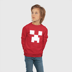 Свитшот хлопковый детский MINECRAFT CREEPER, цвет: красный — фото 2