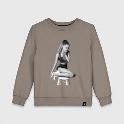 Свитшот хлопковый детский ARIANA GRANDE, цвет: утренний латте