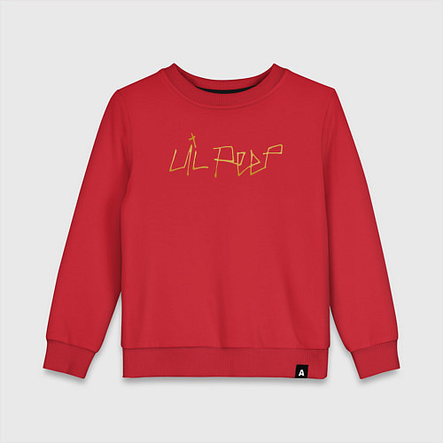 Детский свитшот LIL PEEP GOLDEN LOGO / Красный – фото 1