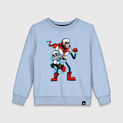 Свитшот хлопковый детский UNDERTALE, цвет: мягкое небо