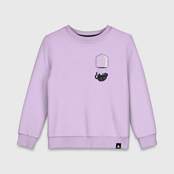 Свитшот хлопковый детский Кот, цвет: лаванда