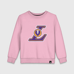 Свитшот хлопковый детский Lakers, цвет: светло-розовый
