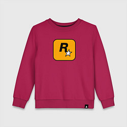 Свитшот хлопковый детский Rockstar Games, цвет: маджента
