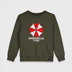 Свитшот хлопковый детский UMBRELLA CORP, цвет: хаки