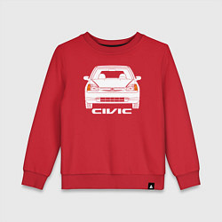 Свитшот хлопковый детский Honda Civic EP 7gen, цвет: красный