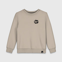 Свитшот хлопковый детский Молодым хочу остаться СПИНА, цвет: миндальный