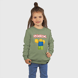 Свитшот хлопковый детский ROBLOX, цвет: авокадо — фото 2