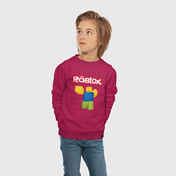 Свитшот хлопковый детский ROBLOX, цвет: маджента — фото 2