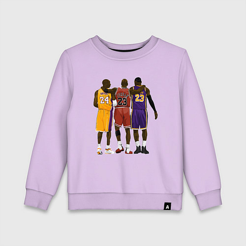 Детский свитшот Kobe, Michael, LeBron / Лаванда – фото 1