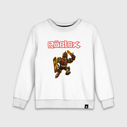 Свитшот хлопковый детский ROBLOX, цвет: белый