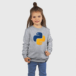 Свитшот хлопковый детский Python, цвет: меланж — фото 2
