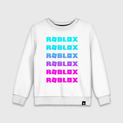 Свитшот хлопковый детский ROBLOX, цвет: белый