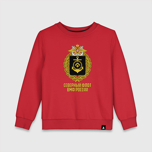 Детский свитшот Северный флот ВМФ России / Красный – фото 1
