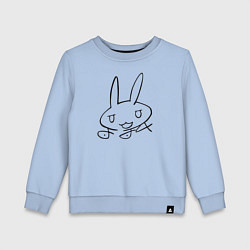 Свитшот хлопковый детский Подпись Наначи, цвет: мягкое небо