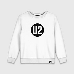 Свитшот хлопковый детский U2, цвет: белый