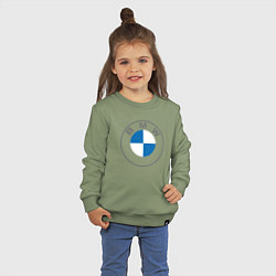 Свитшот хлопковый детский BMW LOGO 2020, цвет: авокадо — фото 2