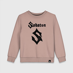 Свитшот хлопковый детский Sabaton, цвет: пыльно-розовый