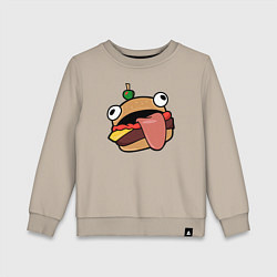 Свитшот хлопковый детский Fortnite Burger, цвет: миндальный