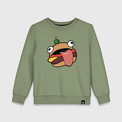 Свитшот хлопковый детский Fortnite Burger, цвет: авокадо