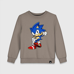 Свитшот хлопковый детский SONIC, цвет: утренний латте