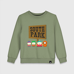 Свитшот хлопковый детский South Park, цвет: авокадо